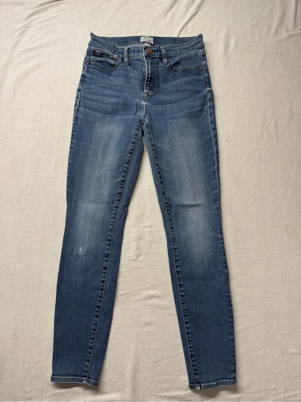 J. Crew Skinny Jeans in Faded Blue Wash